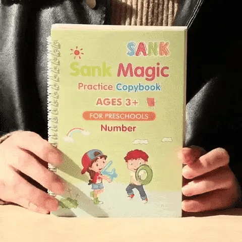 Metronova™ Magic Practice Book Set | 4 Books, 1 Pen, 1 Grip, 10 Refill (Pack of 1)