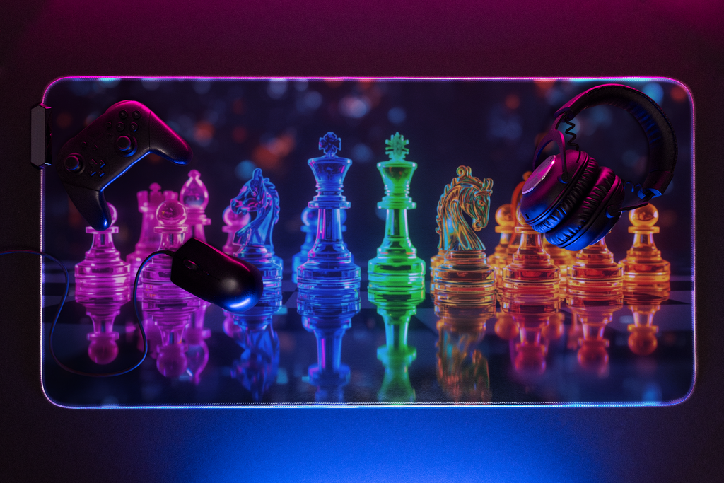 Vibrant Chessboard | Desk Mat | Gaming Pad