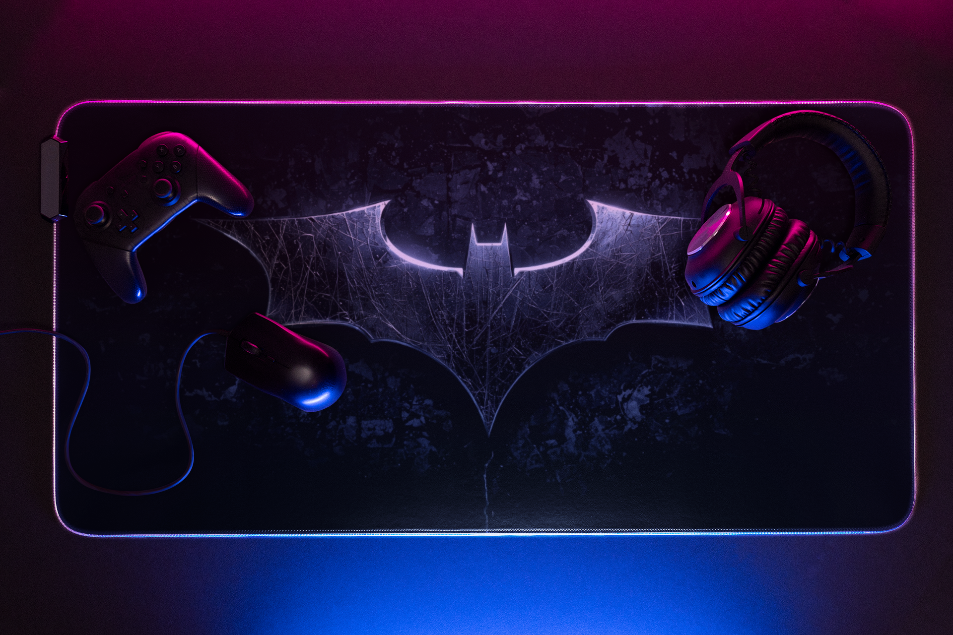 Iconic Batman symbol | Desk Mat | Gaming Pad