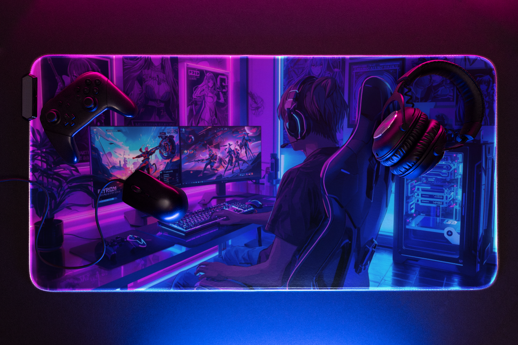 Gamer Anime Style | Desk Mat | Gaming Pad